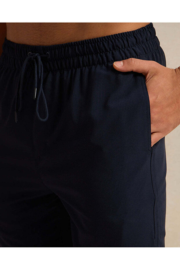 Men Navy Solid Active Shorts - 4