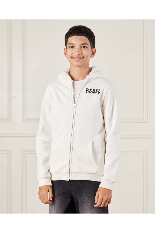 Senior Boys Ivory Hooded Sweatshirt