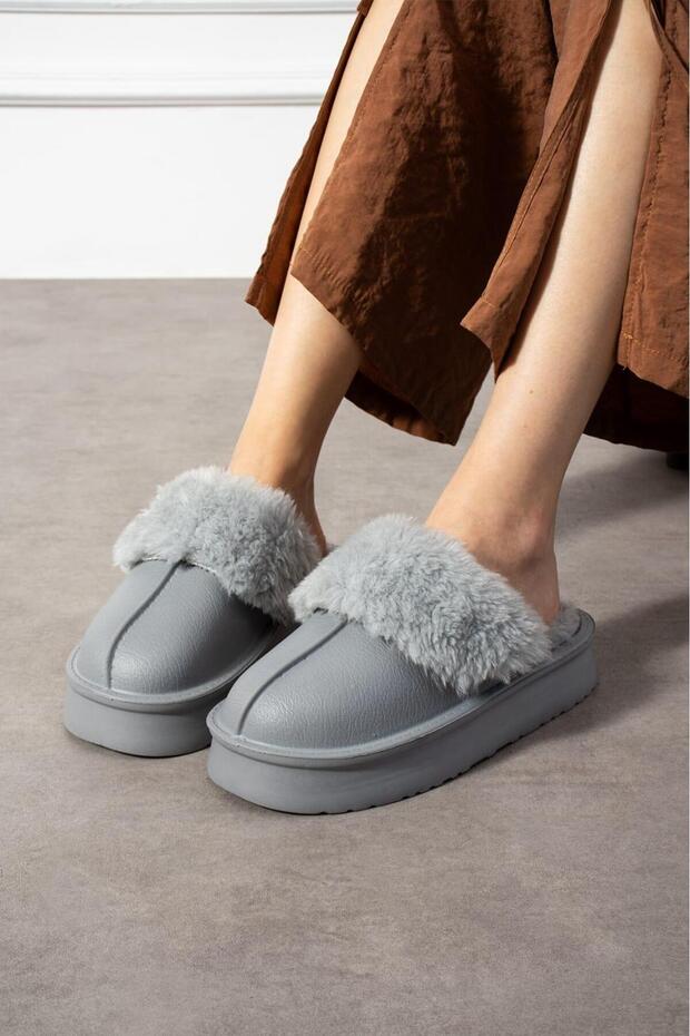 Poppy Eva House Slippers with Fur Eva Sole