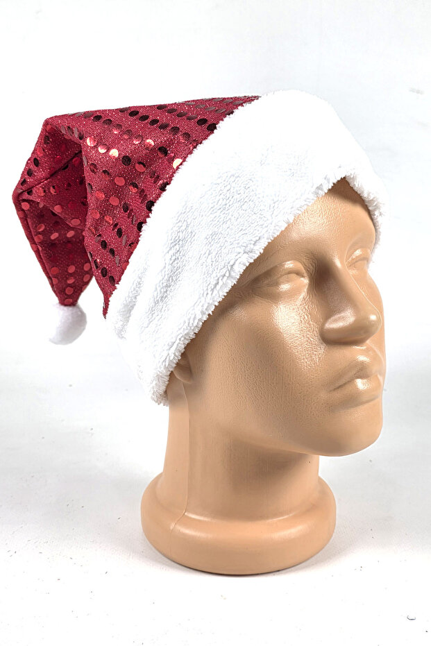 Sequin Christmas Hat Fleece Hood Me053