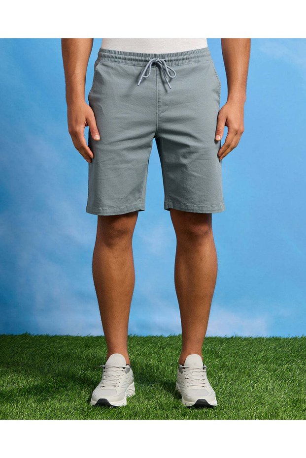 Men Blue Pull On Shorts