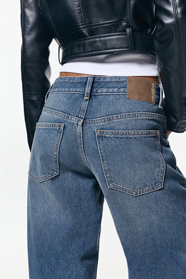 Yırtmaçlı düz paça jean - 6