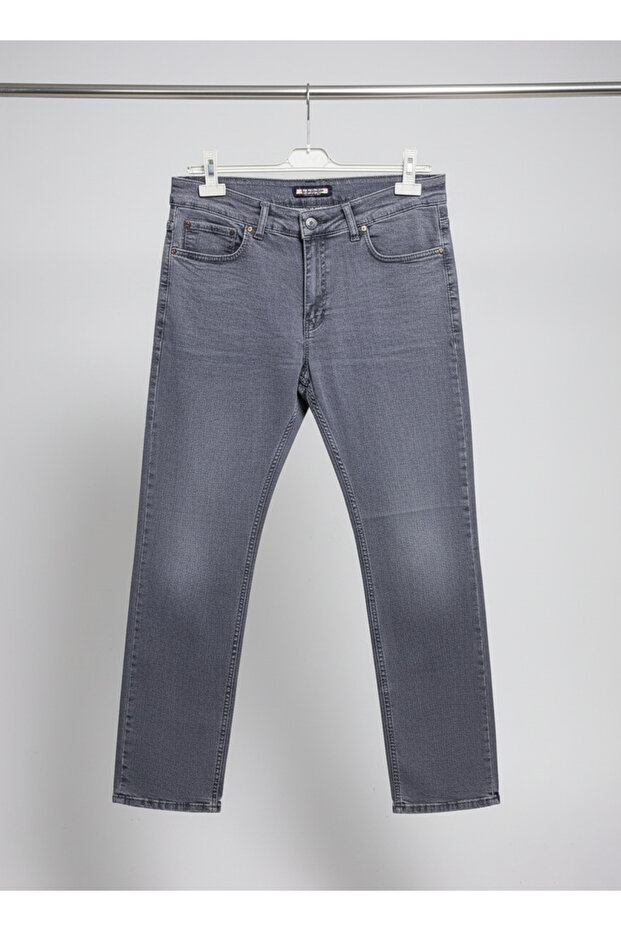 Men's Regular Slim Fit Grey Men's Stretch Fabric Jeans Comfortable Stylish Casual