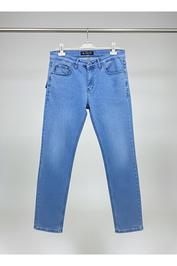 Men's Regular Slim Fit Blue Men's Stretch Fabric Jeans Comfortable Stylish Casual