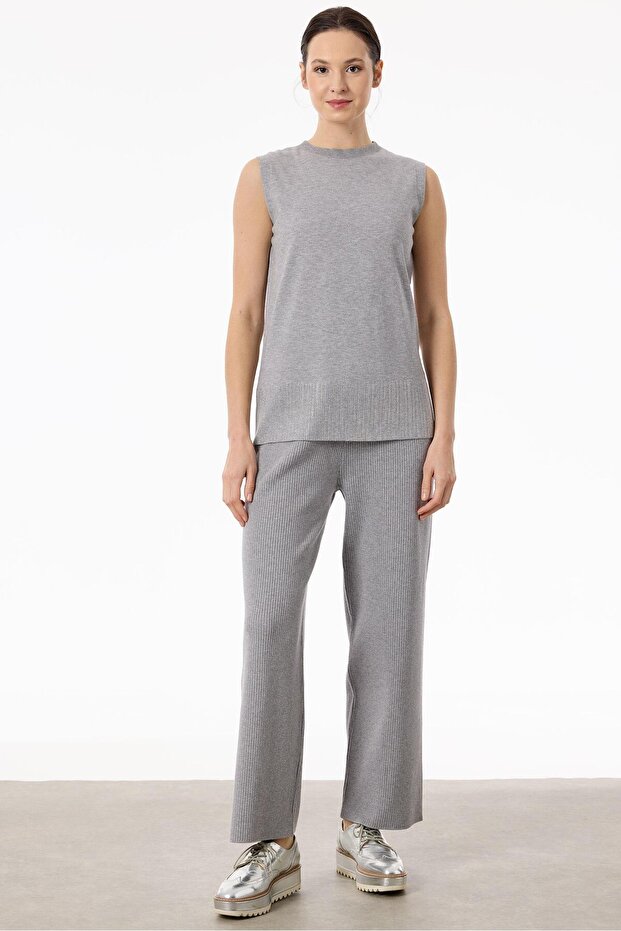 Basic 3'lü Triko Takım GRİ - 2