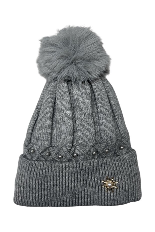 Kadın Ponponlu Örme Bere - 1