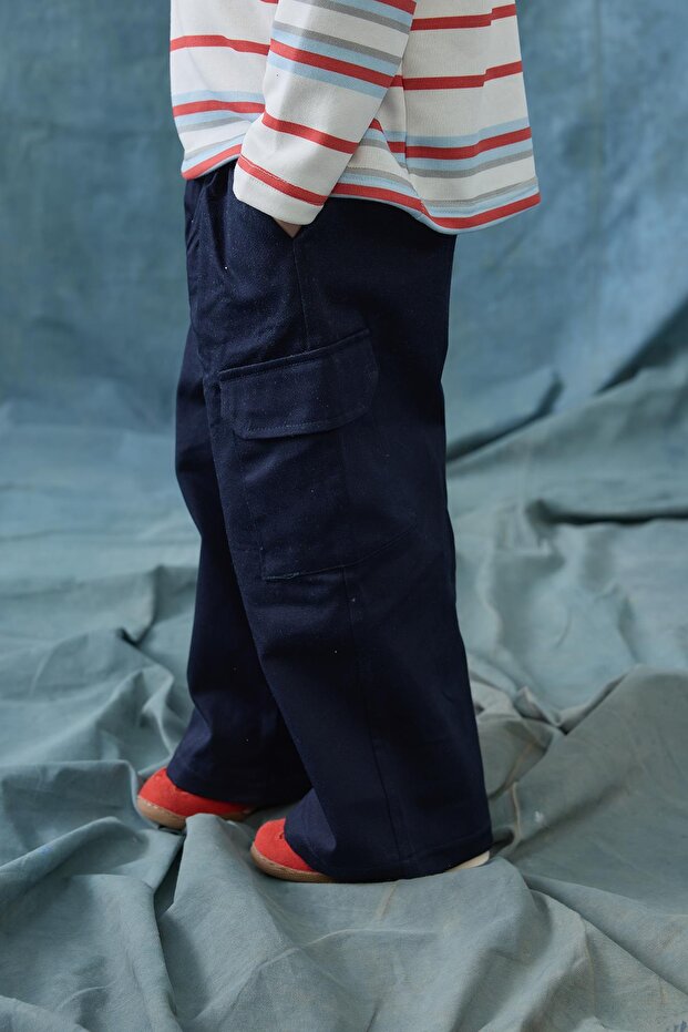 Lacivert Kargo Pantolon - 1