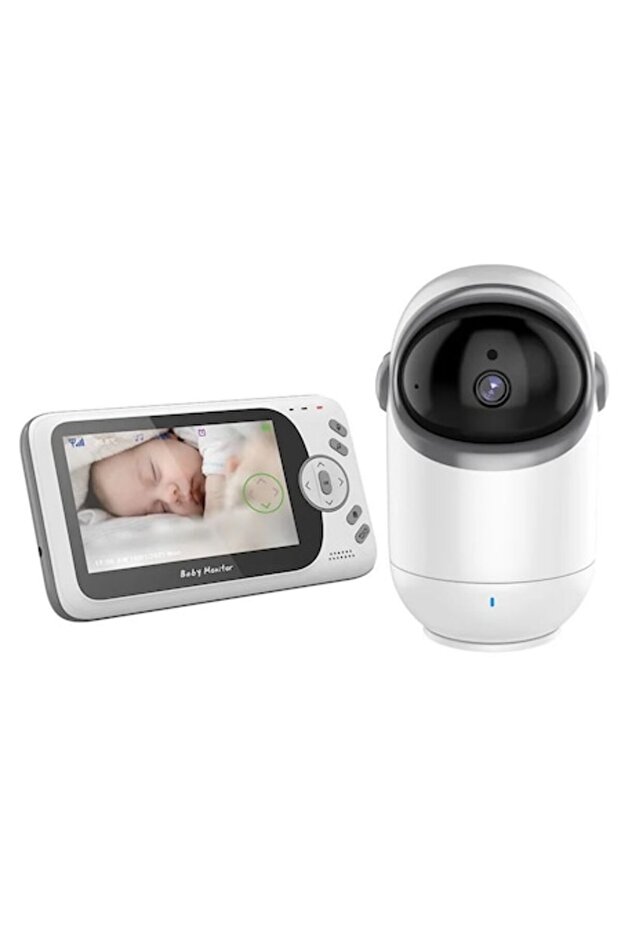 Baby Monitor with Wireless Audio-Video Camera, Temp Sensor, Two-way Talk - White VB801 - 1