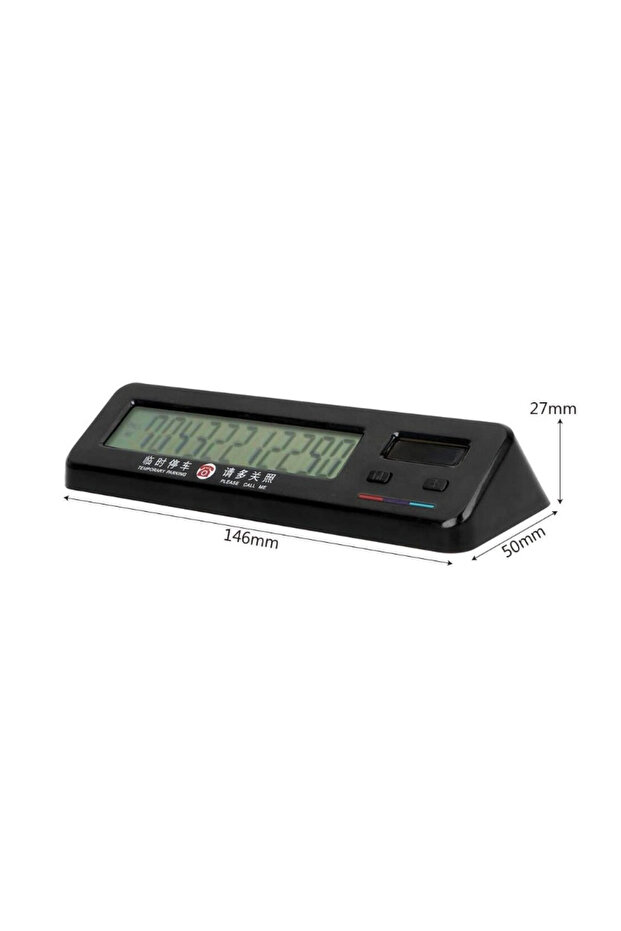 Support phone number or temporary parking, digital display 11 (characters), solar power - 4