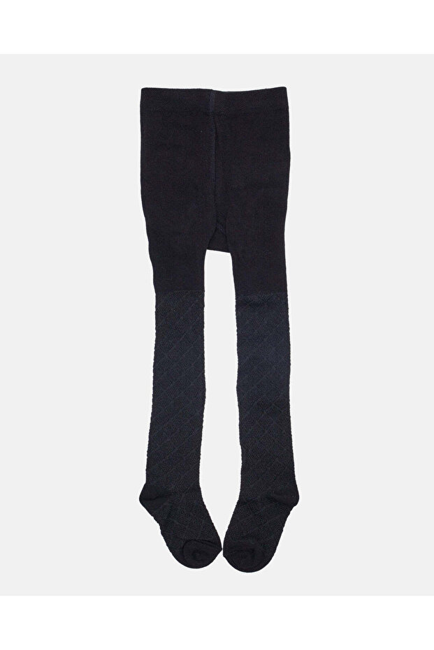 Infant Girls Black Jacquard Full Length Tights