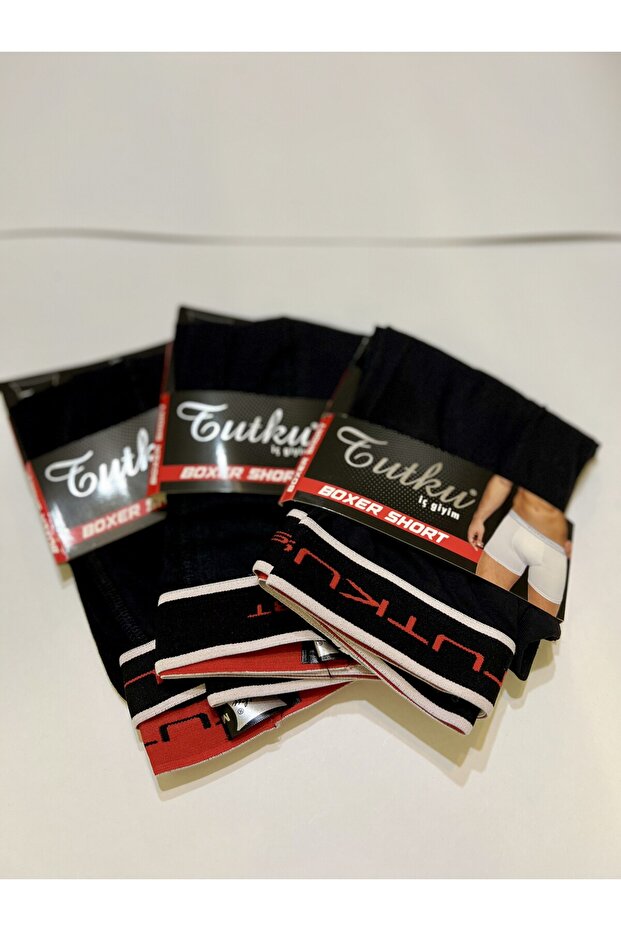 Erkek Elastan Boxer Siyah 3`lü - 4