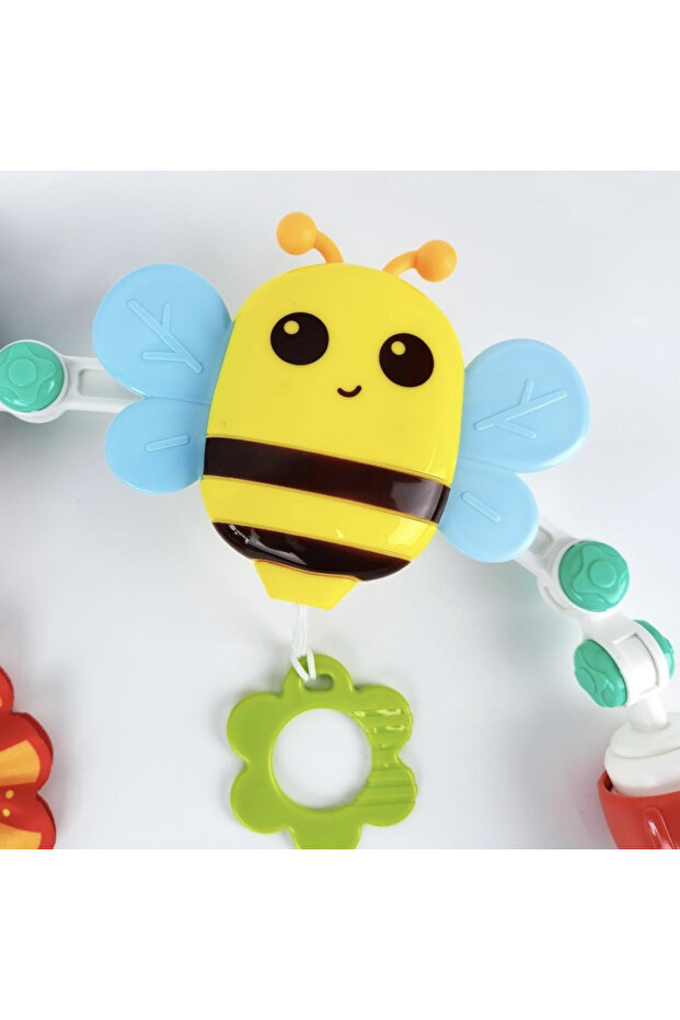 Toy arch for cot or pram, with rattle and multiple functions, 48 cm - 8