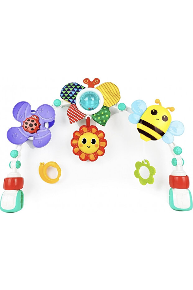 Toy arch for cot or pram, with rattle and multiple functions, 48 cm - 1