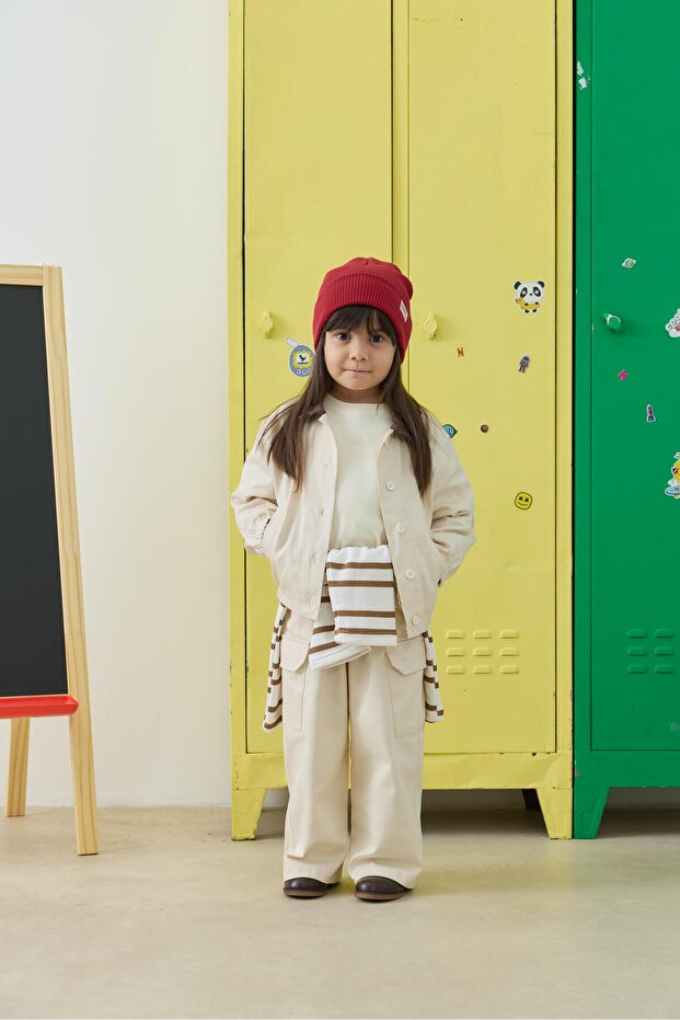 Bej Kargo Pantolon - 3