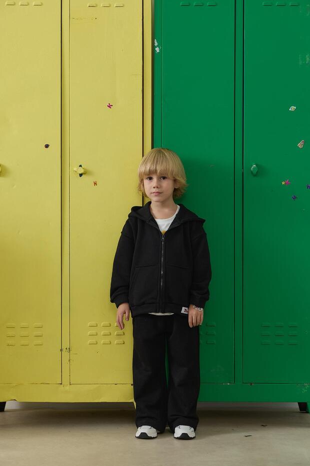 Fermuarlı Sweat Takım - siyah - 1