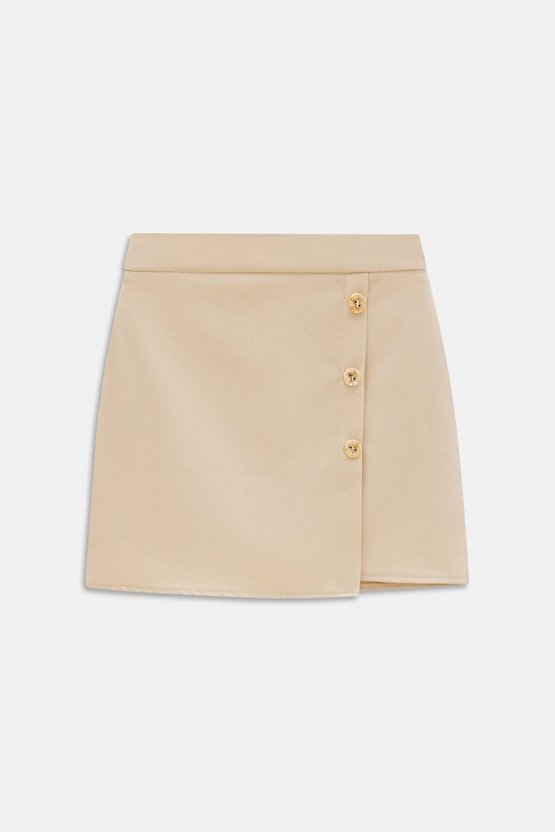 Buttoned Mini Skirt - 1