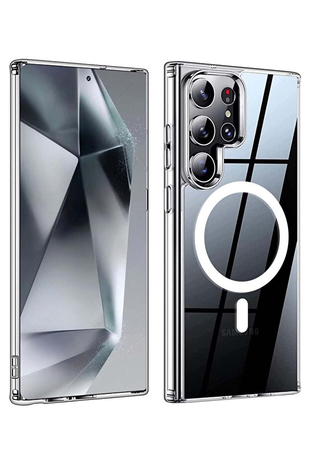 Samsung S24 Ultra MagSafe Clear Hard PC Case - Non-Yellowing, Wireless Charging, Drop Protec