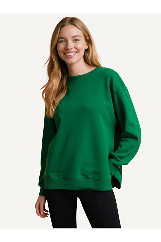Kadın Basic Regular Sweatshirt - 4