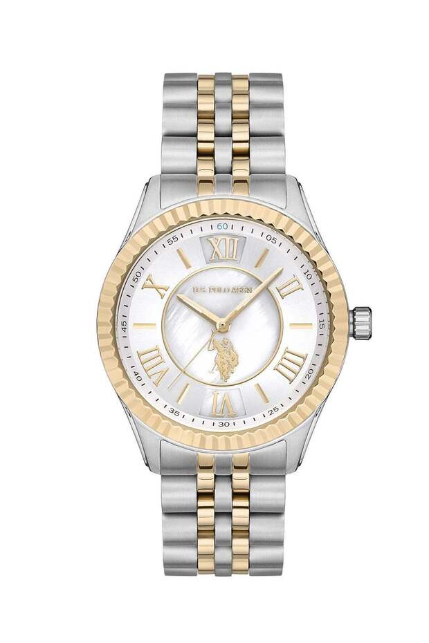 Women's Analog Watch Silver Dial Silver & Gold Stainless Steel 36mm USPA2028-01