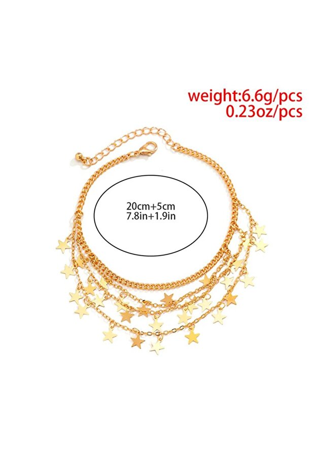 Stylish Elegant Women's Star Chain Model Foot Anklet