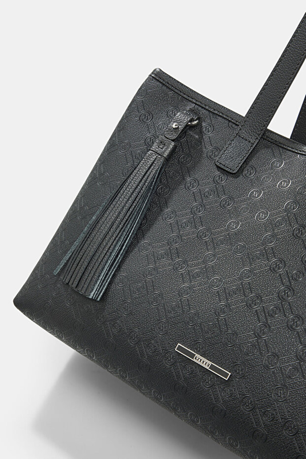 SİYAH MONOGRAM ÇANTA - 4