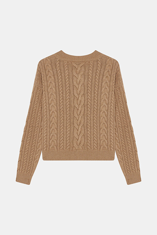 CAMEL ÖRGÜ DESEN TRİKO - 2