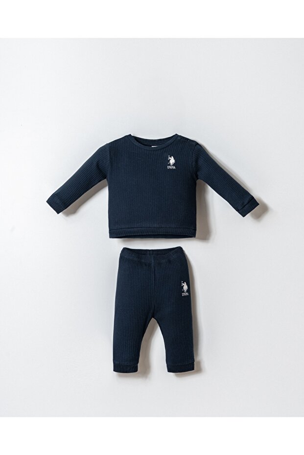 Licensed Baby Boy Double Set Usb2610-B (100% Cotton) Navy Blue
