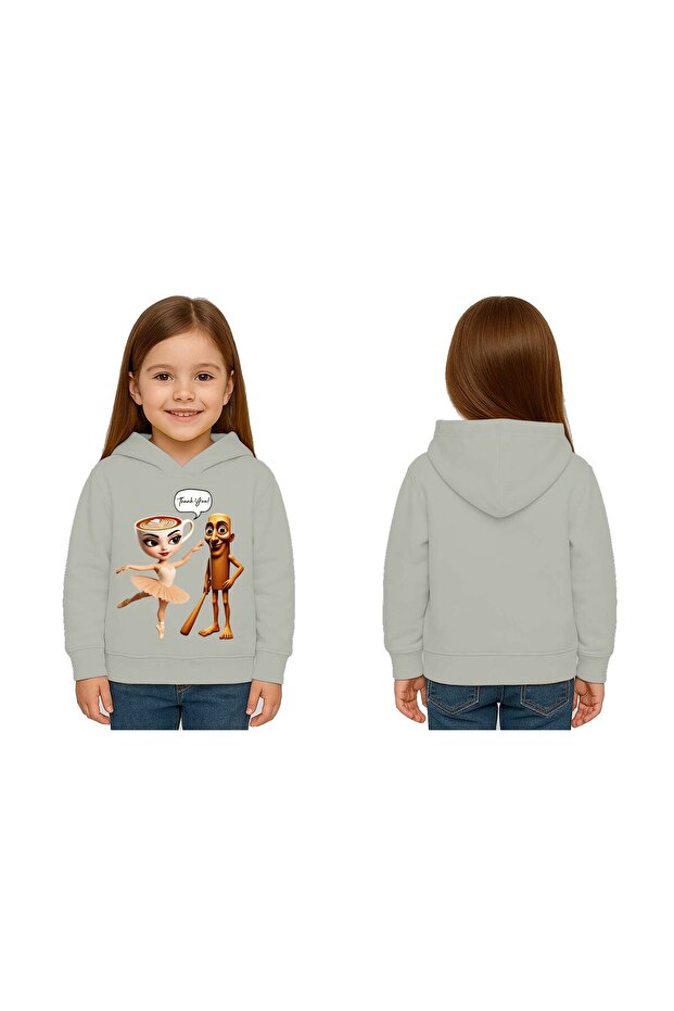 Unisex Brainrot Printed Children's Swaetshirt Hooded 3 Thread Raster