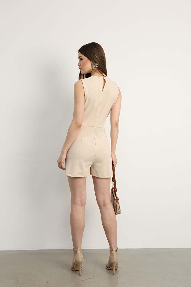Bej Şort Tulum - 8
