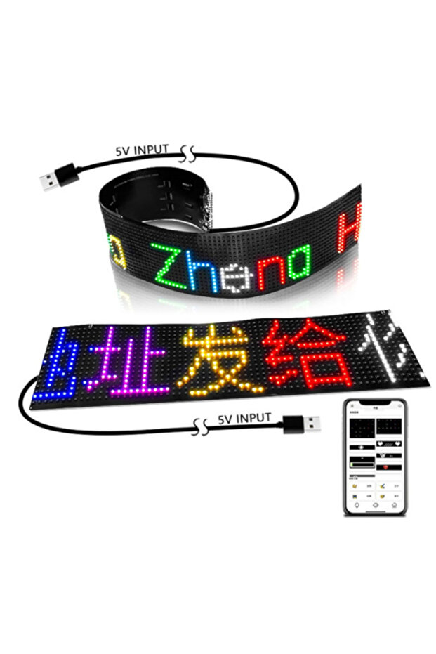 LED car display panel with flexible RGB LED programmable via Bluetooth - 6