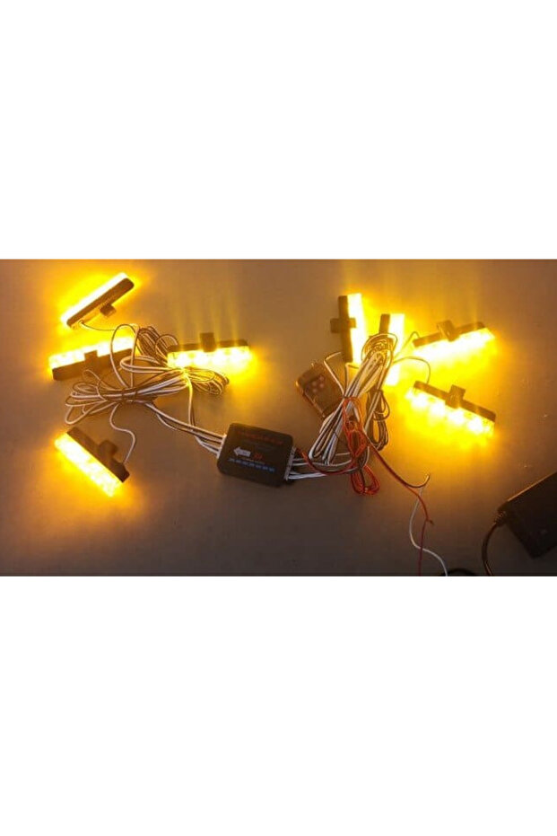 Kit of 8 strobe lights 7 functions 12V Yellow - 3
