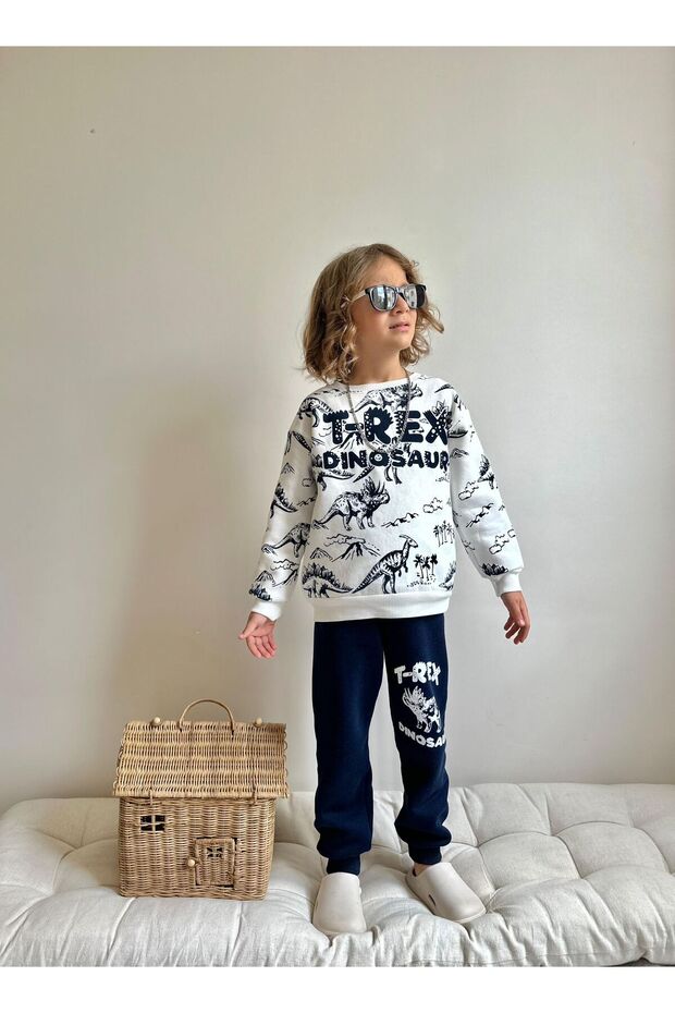 Boy's 100% Cotton Combed Cotton Colorful Tracksuit Set