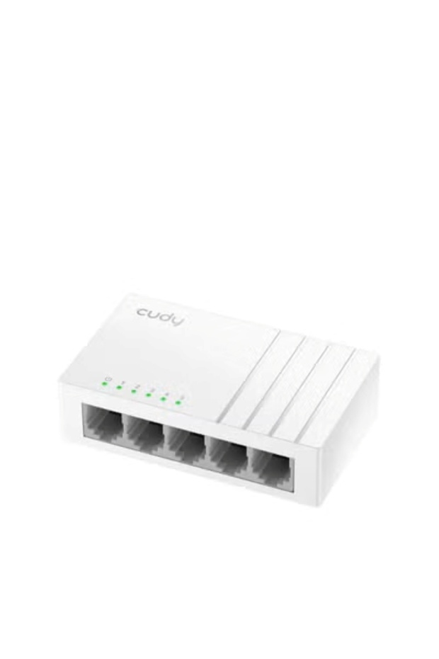 Kodi FS105D 5-Port Unmanaged Internet Router with 10/100 Mbps Speed – Compact Design - 1