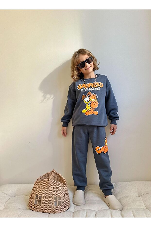 Boy's 3-Thread 100% Cotton Combed Colorful Tracksuit Set