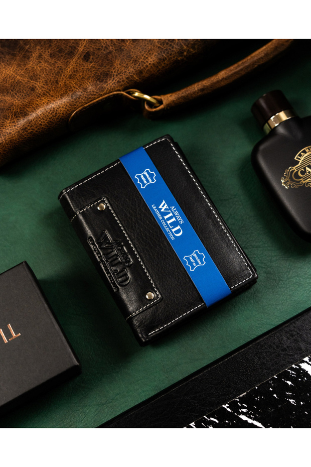 Men's leather wallet without external clasp - Always Wild - 2