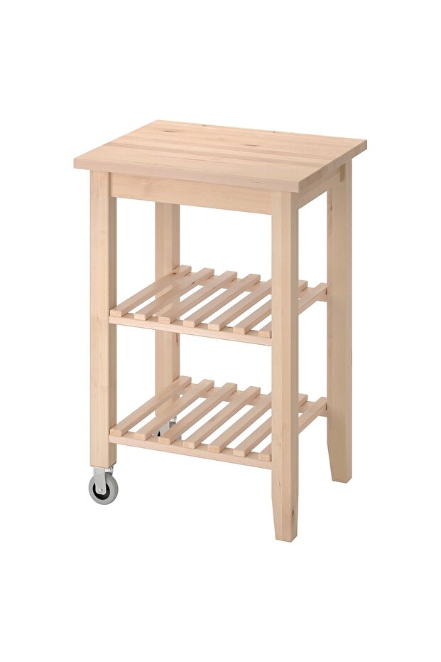 BEKVÄM Kitchen trolley, birch, 58 x 50 cm