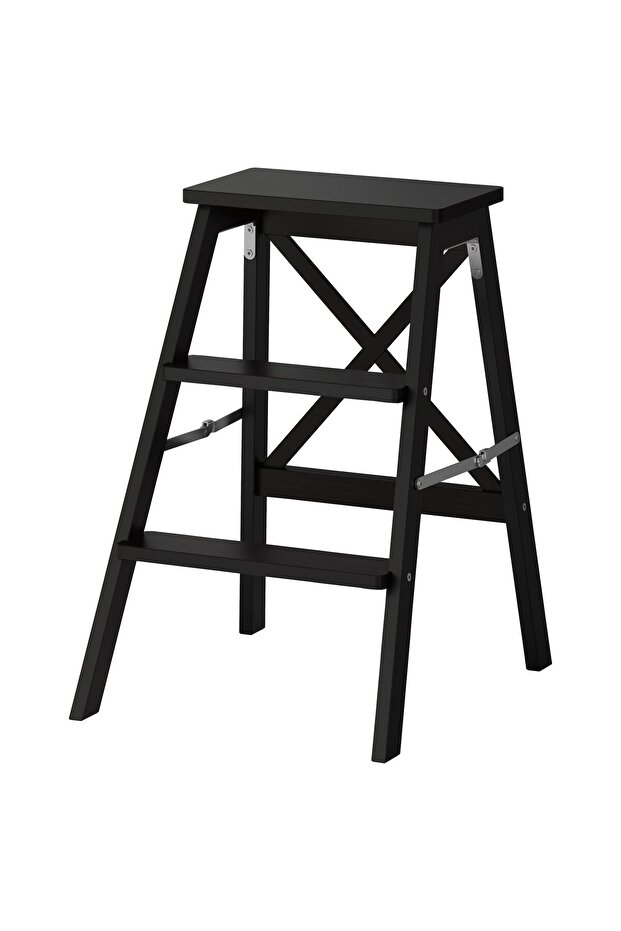 BEKVÄM Step stool, black, 63 cm
