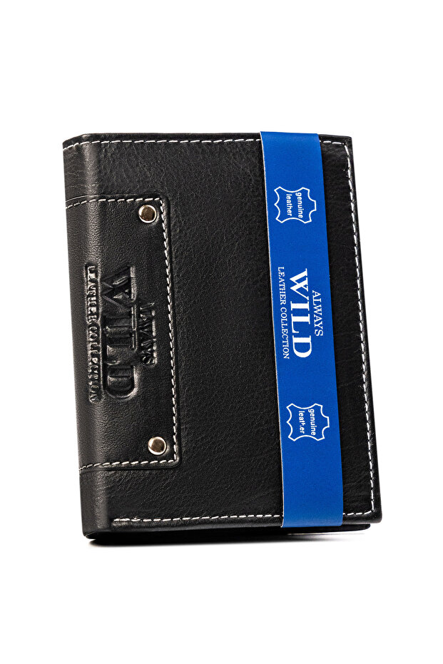 Men's leather wallet without external clasp - Always Wild - 13