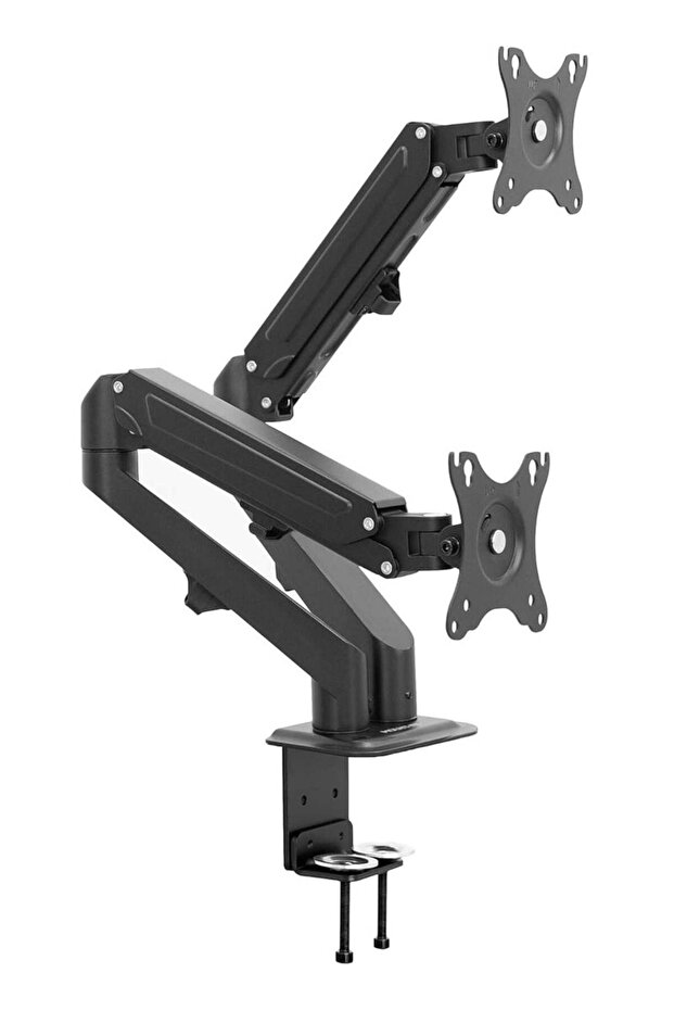 Skill Tech SH130-C024 Dual Monitor Desk Mount Stand, Fits 13–32", 2–9kg per Arm, Black