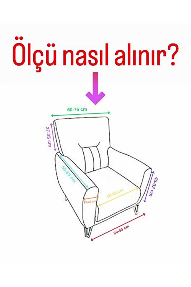 NeseliHome Bohem Jagarlı Kumaş Tüm Giydirme Koltuk Örtüsü 3-3-1-1 - 5