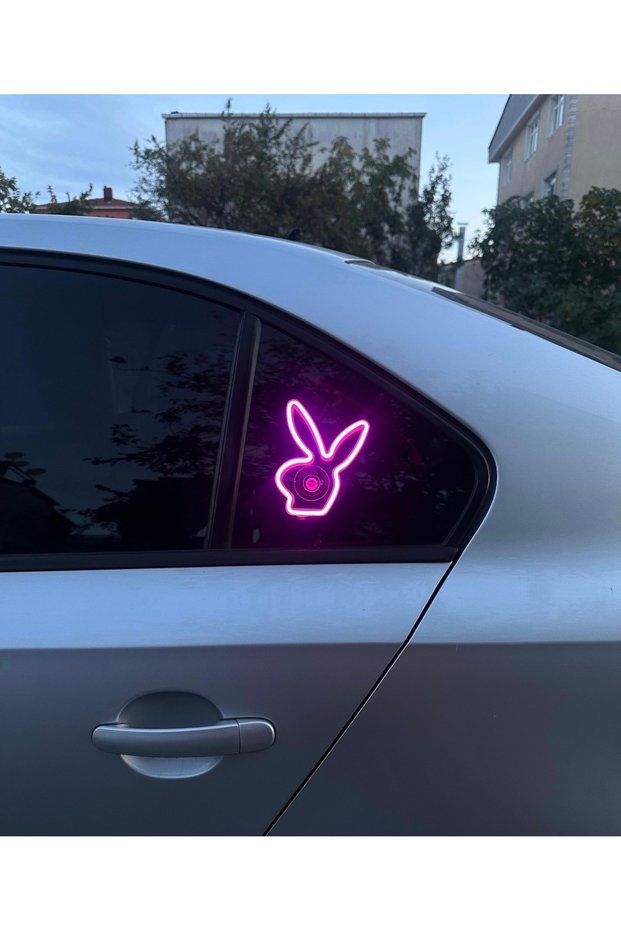 In-Car Neon Led Light Decoration Playboy (12 Volt with Suction Cup Pink)