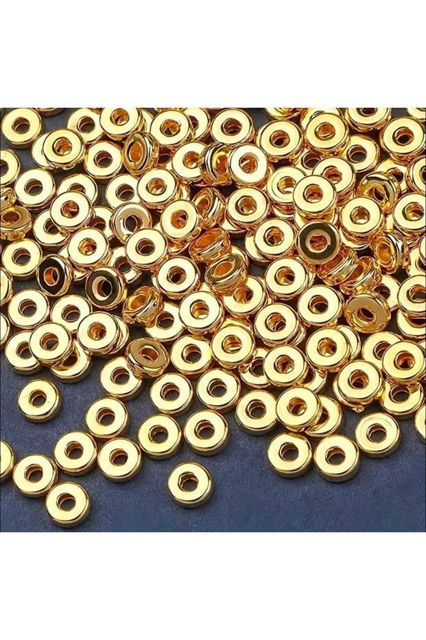 20 Pieces Round Disc Metal Gold Color Non-Tarnish Plating Spacer Jewelry Findings