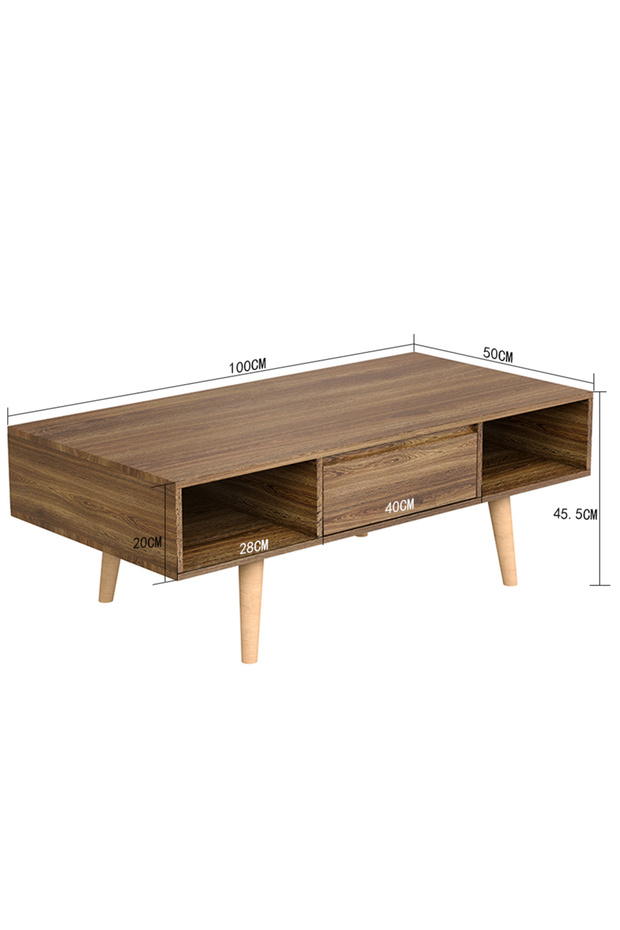 Coffee Table With Large-capacity Storage Double-layer Simple Installation Coffee Table - 2