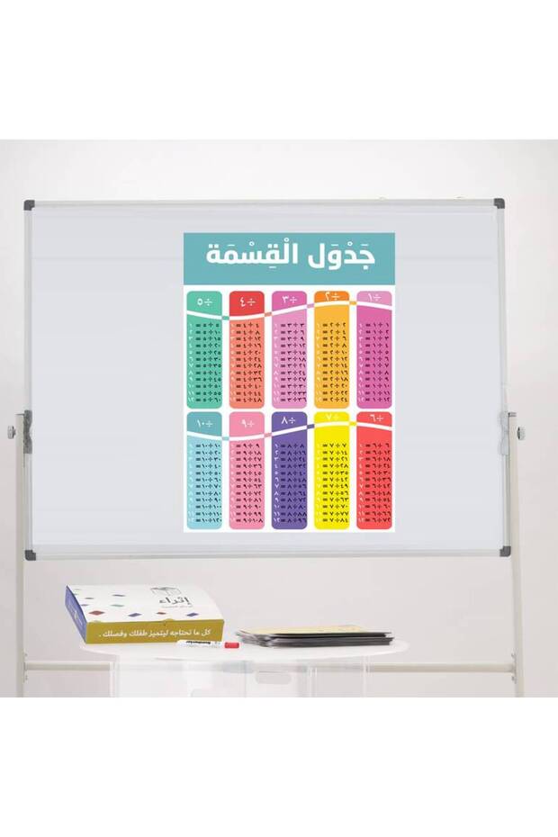سبورة جدول القسمة أرقام عربية