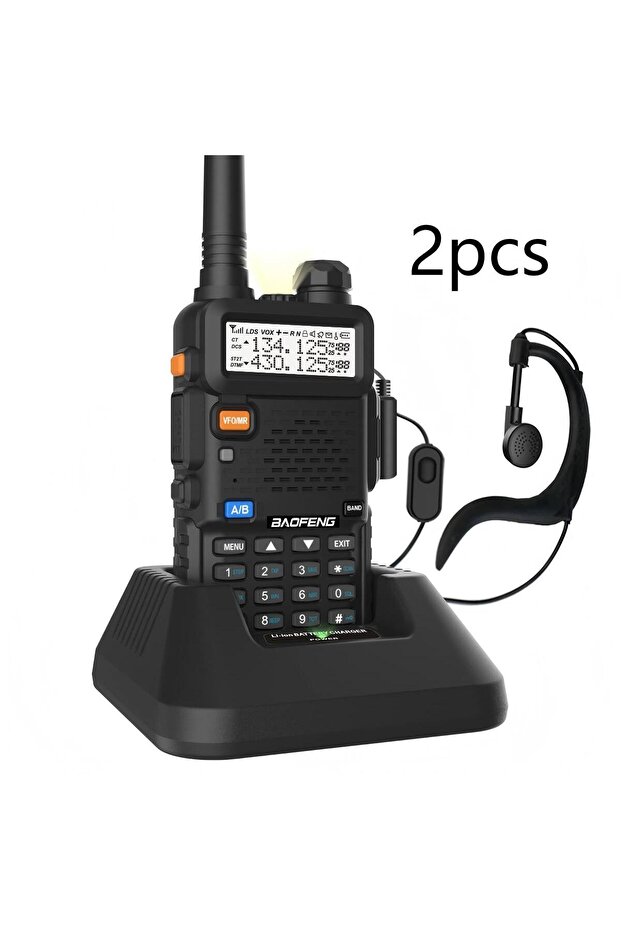 جهاز لاسلكي UV-5R ثنائي الاتجاه، جهاز إرسال واستقبال محمول باليد، مدى طويل، نطاق مزدوج UHF / VHF
