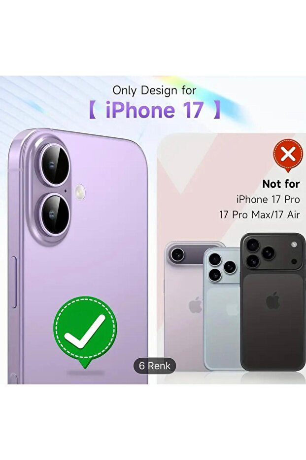 واقي عدسة الكاميرا الماسي لهاتف آيفون 17 - 2