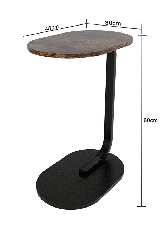 C Shaped End Table Coffee Table Set Sofa Side Table End Table Small Service Table Couch Table - 2