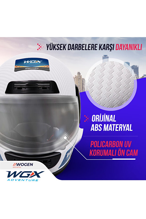 FULLFACE KASK KARBON BEYAZ - 4