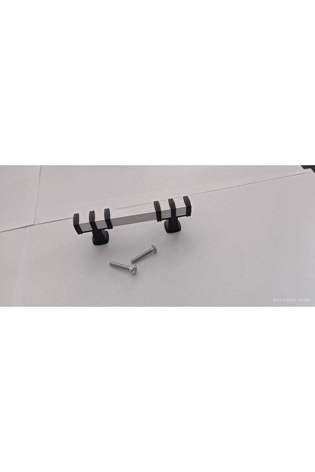 Yörük 1 Ad. 64 mm (6.4 cm) White-Black Modern Luxury Furniture Cabinet Drawer Handles 64 mm