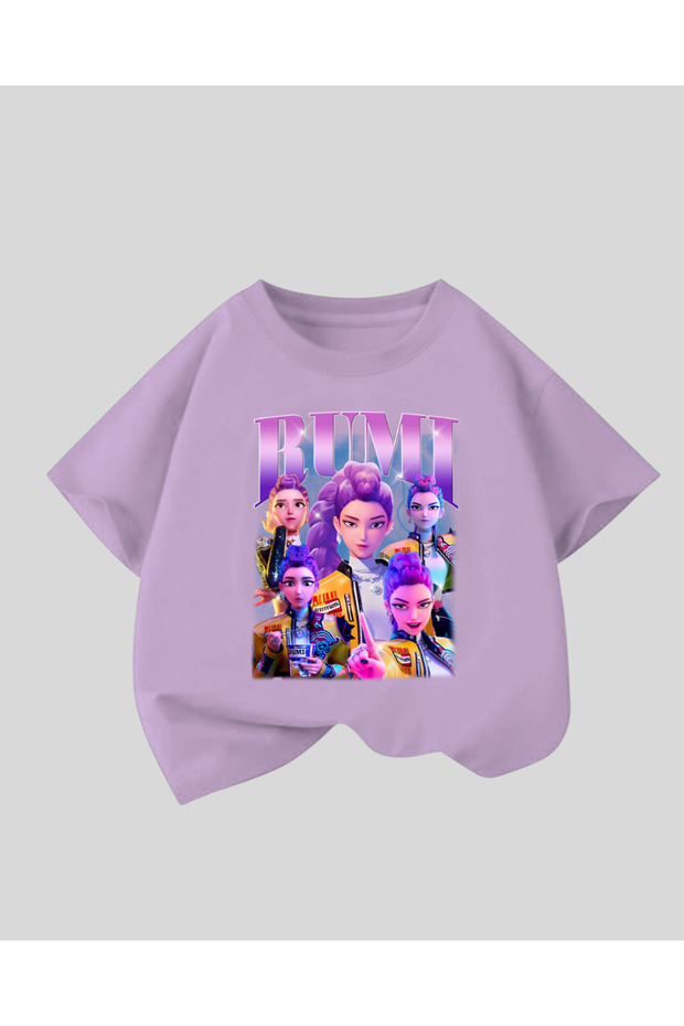 تي شيرت KPop Demon Hunterix Kids Design للجنسين قصة فضفاضة